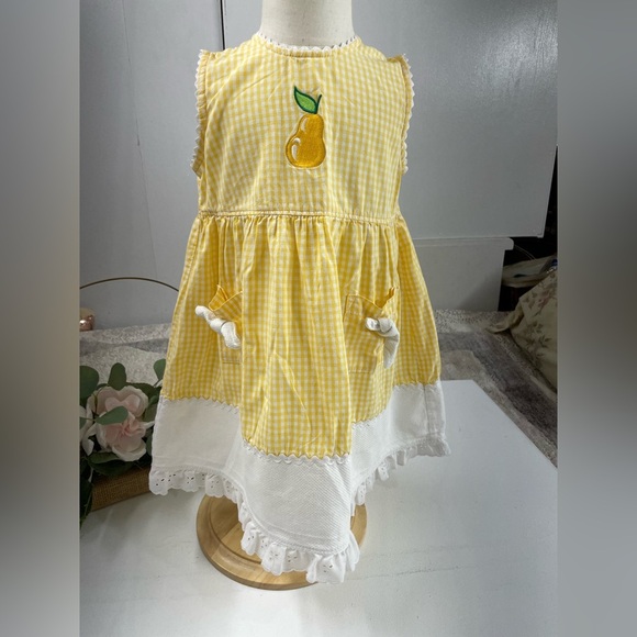 Rare Editions Yellow and White Gingham Dress - Picture 1 of 5